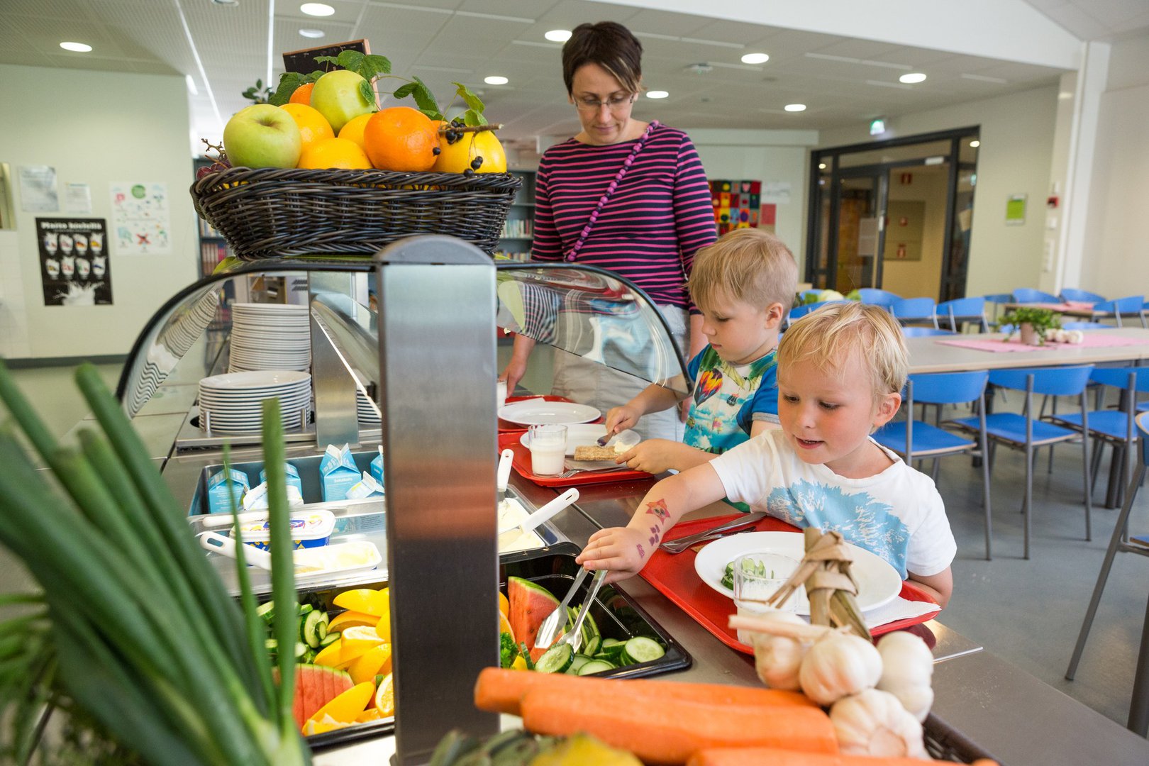 Attractive serving of plant-based food in Finnland