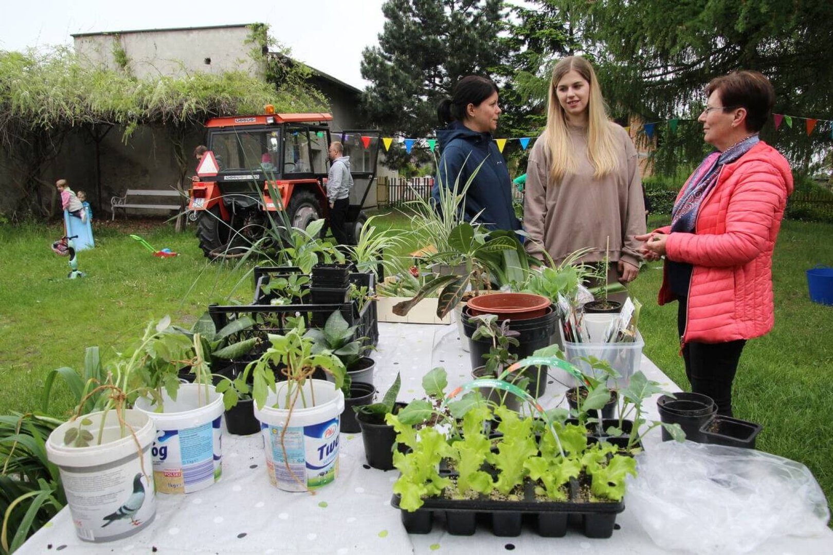 Get-together in the community garden.